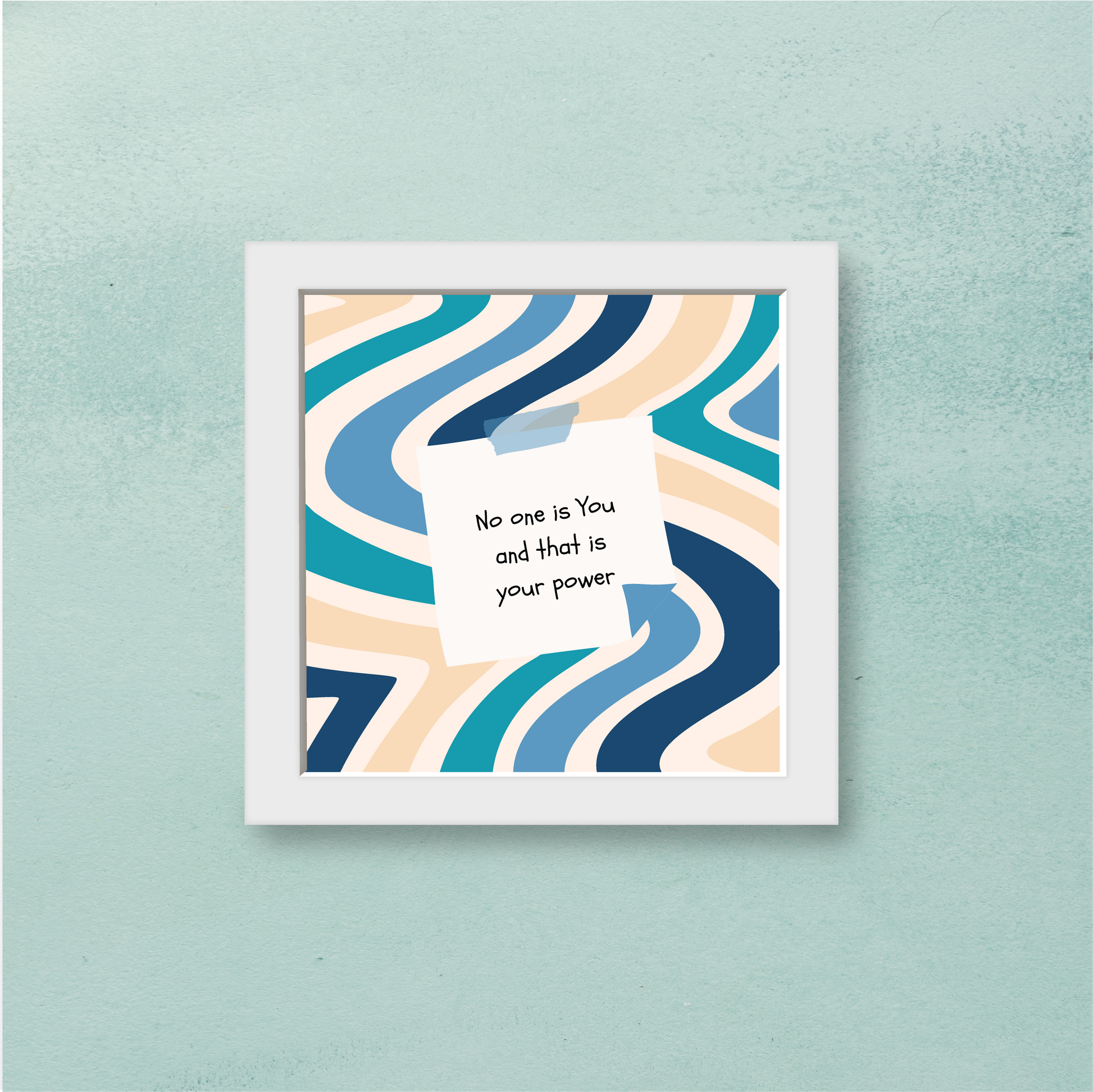 No One Is You – 5x5" Motivational Wall Frame The Antique Treasure (tatjournals)