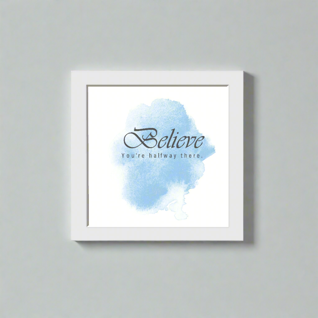 Believe – 5x5" Inspirational Wall Frame The Antique Treasure (tatjournals)
