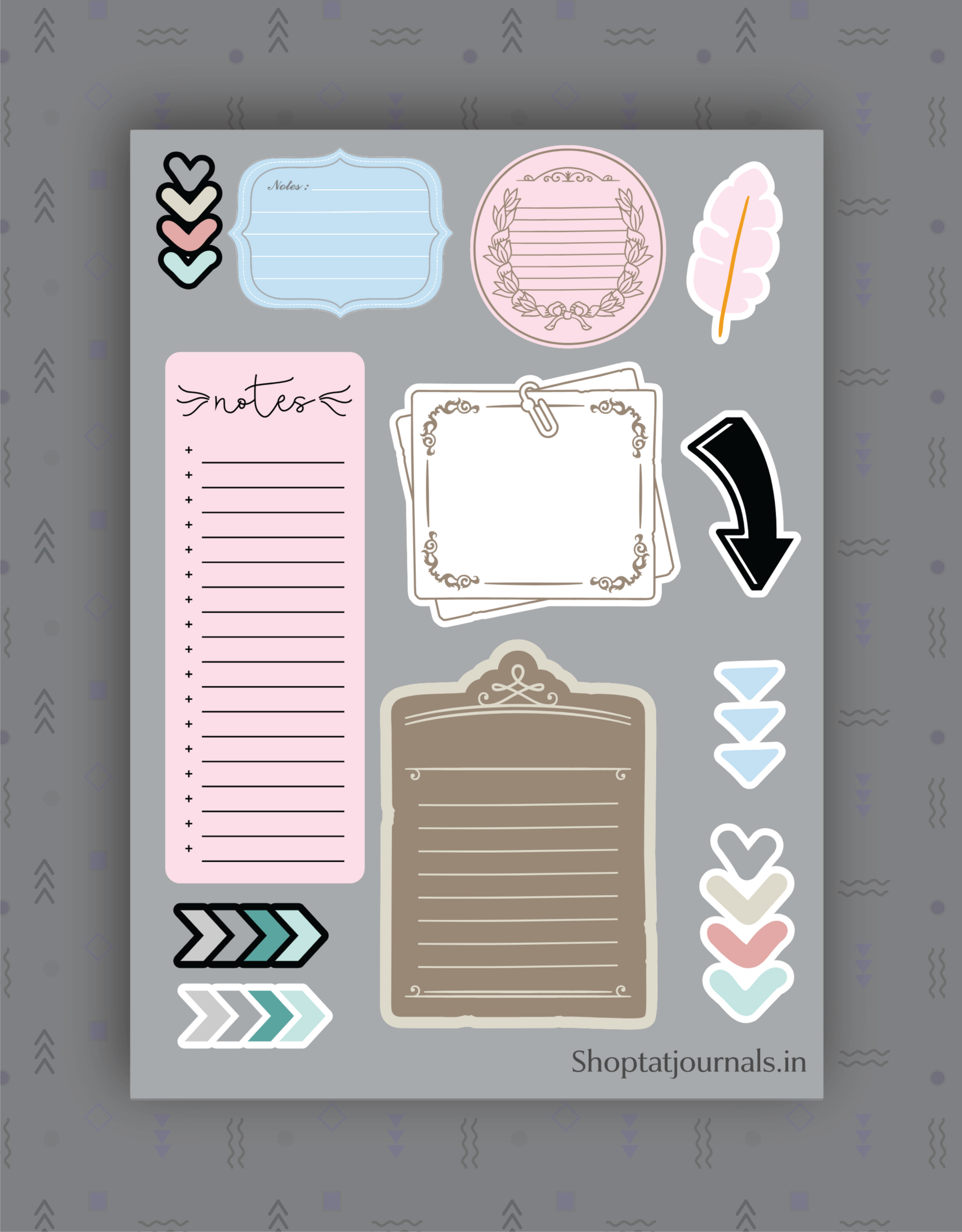 Planner & Notes Sticker Sheet – Functional & Aesthetic The Antique Treasure (tatjournals)