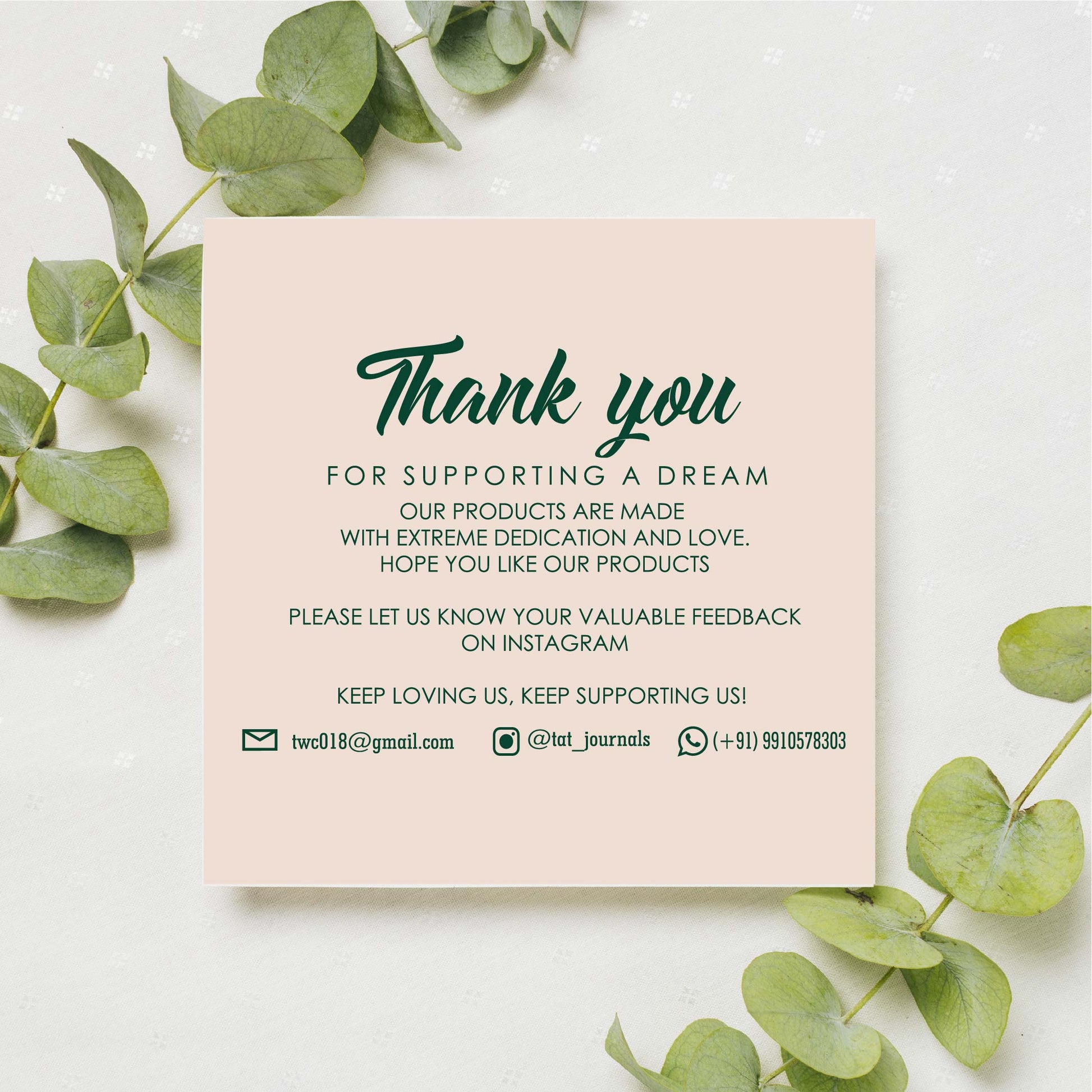 Thank you cards The Antique Treasure (tatjournals)