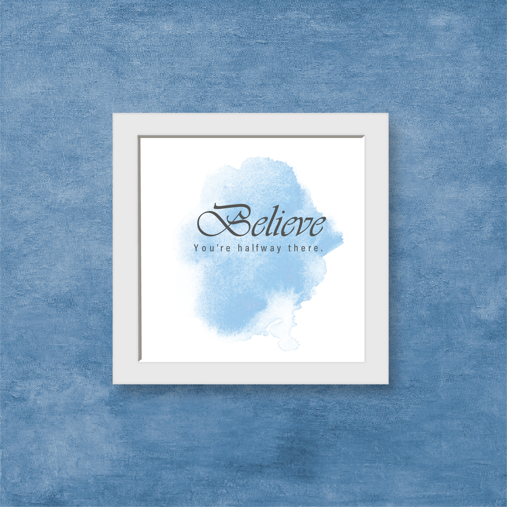 Believe – 5x5" Inspirational Wall Frame The Antique Treasure (tatjournals)