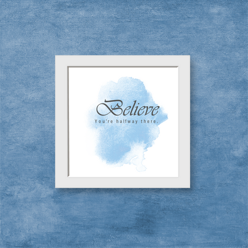 Believe – 5x5" Inspirational Wall Frame The Antique Treasure (tatjournals)