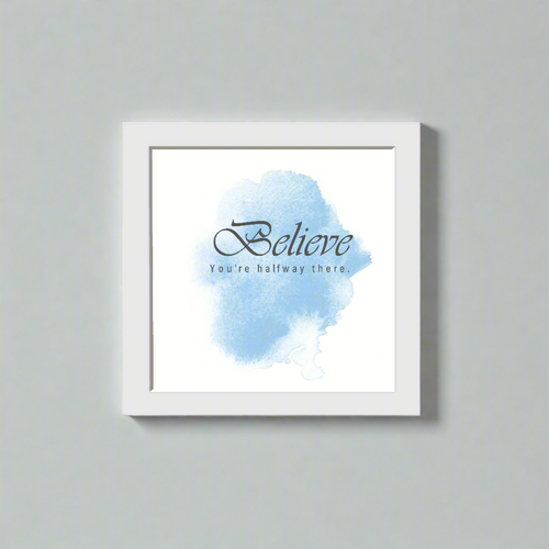 Believe – 5x5" Inspirational Wall Frame The Antique Treasure (tatjournals)