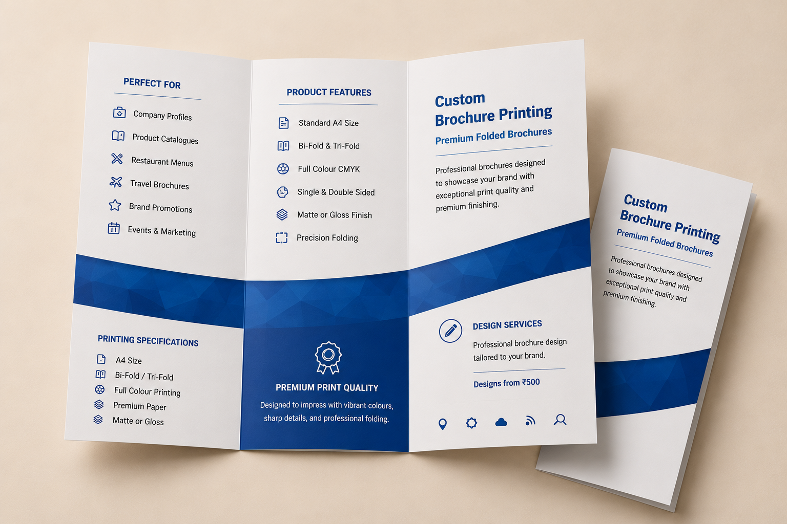 Custom Brochure Printing | Premium Folded Brochures
