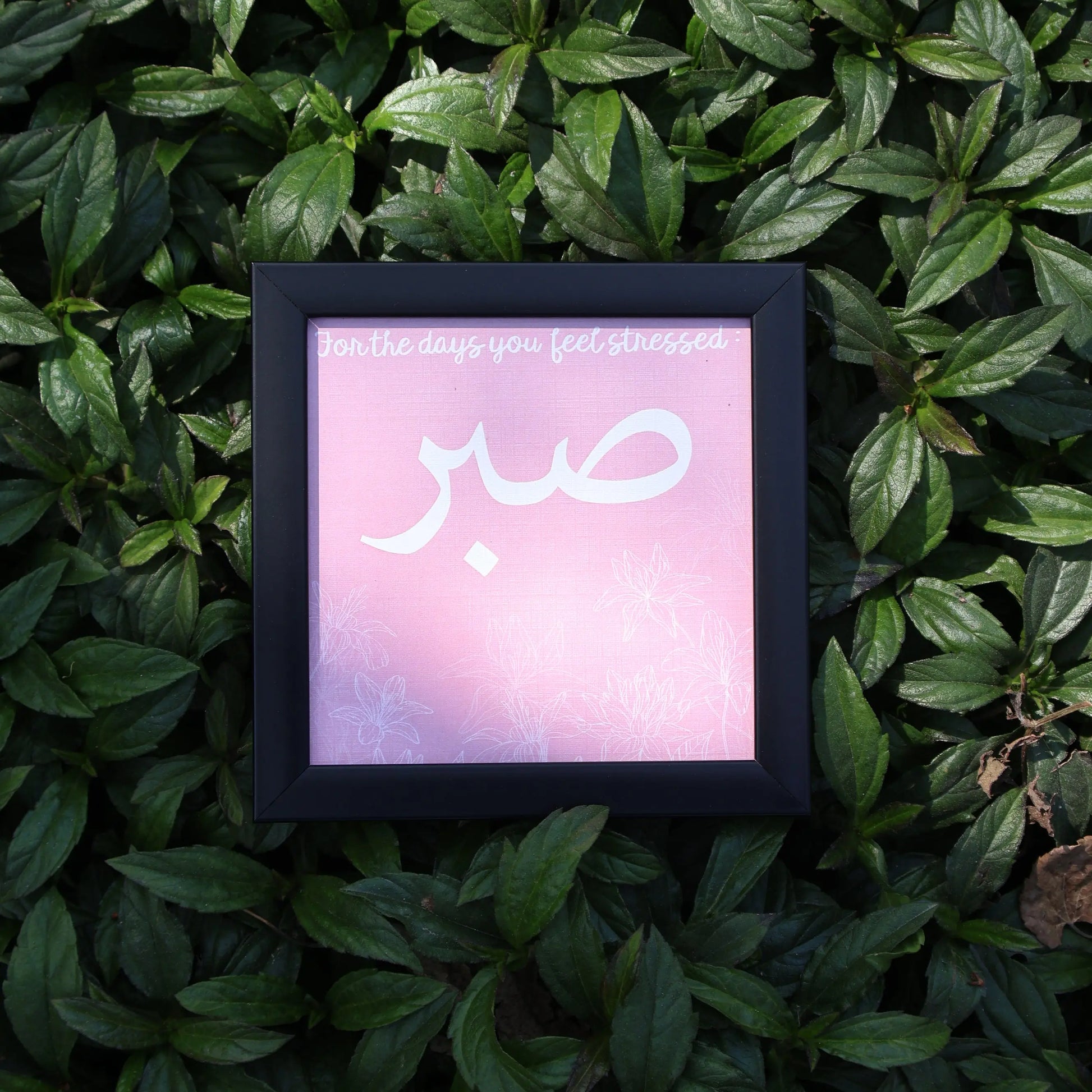 Sabr – 5x5" Urdu-Inspired Wall Frame The Antique Treasure (tatjournals)