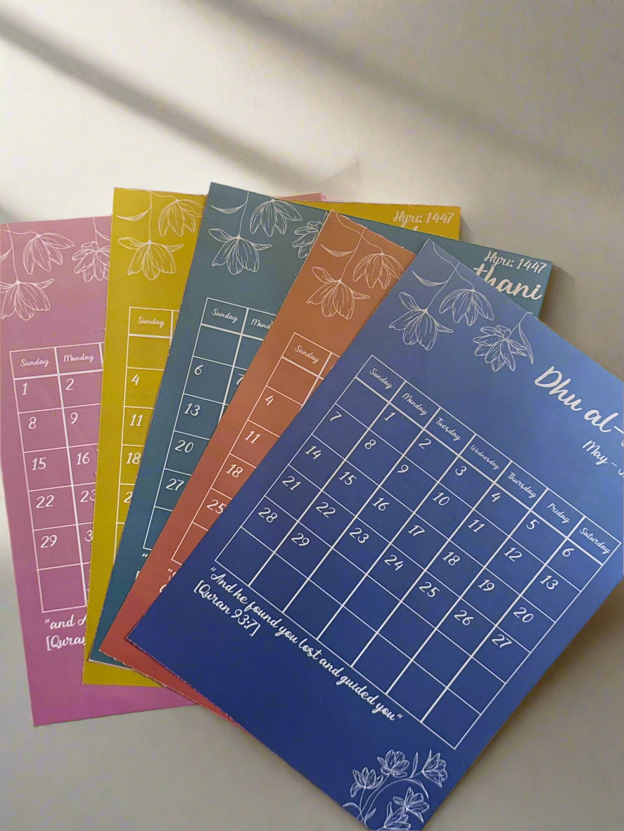 Hijri Desk Calendar – 1447 AH The Antique Treasure (tatjournals)