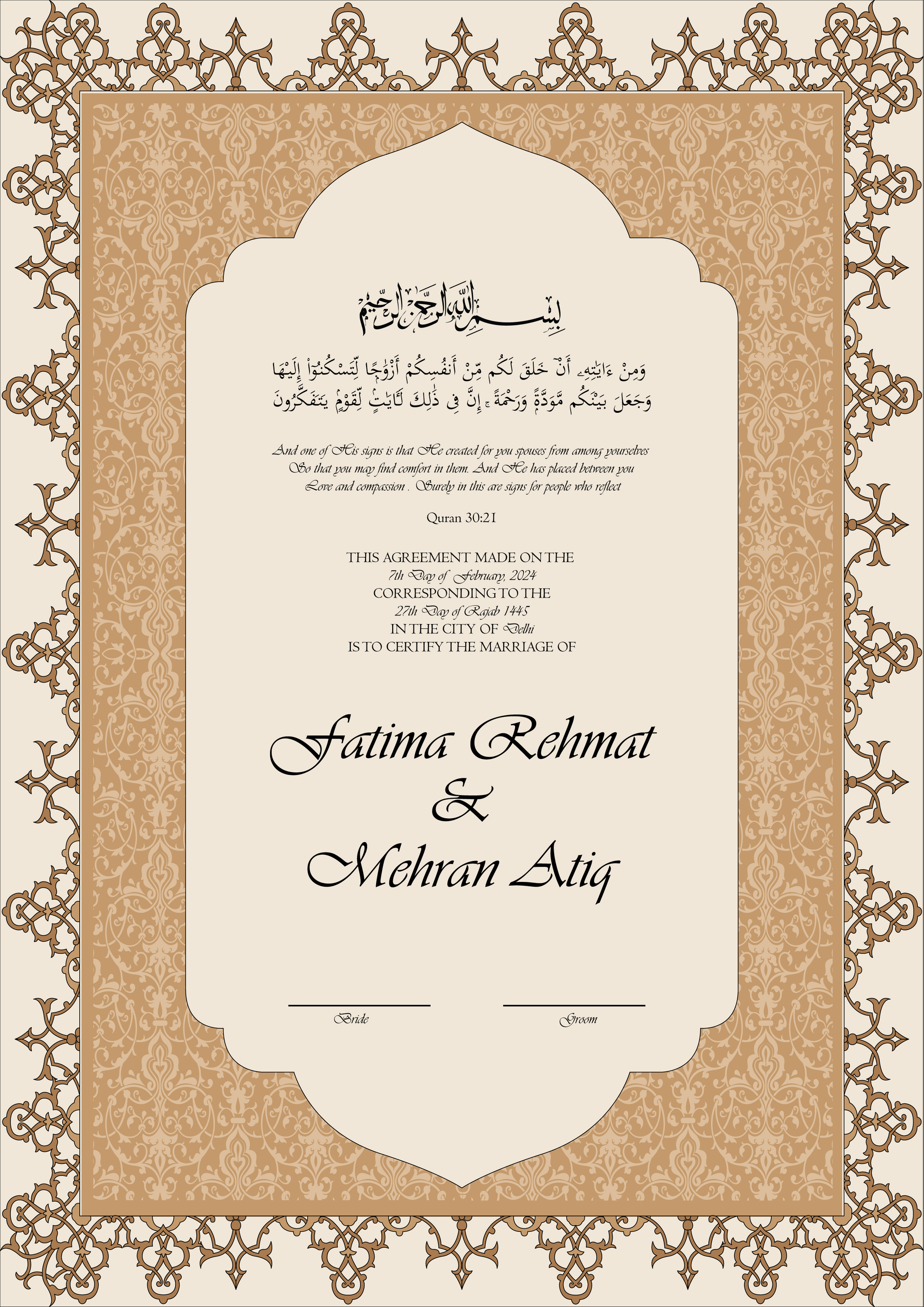 Nikahnama (Nikah Certificate) The Antique Treasure (tatjournals)