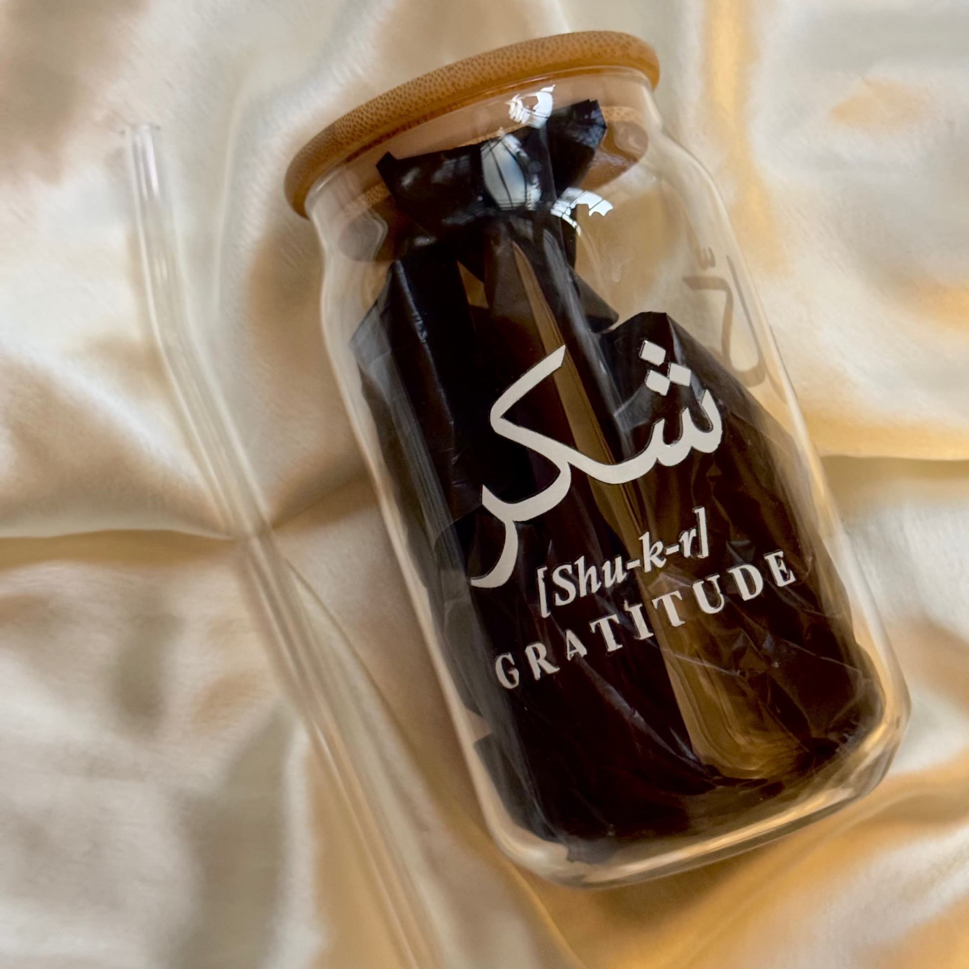 Shukr Glass Tumbler – Gratitude in Every Sip The Antique Treasure (tatjournals)