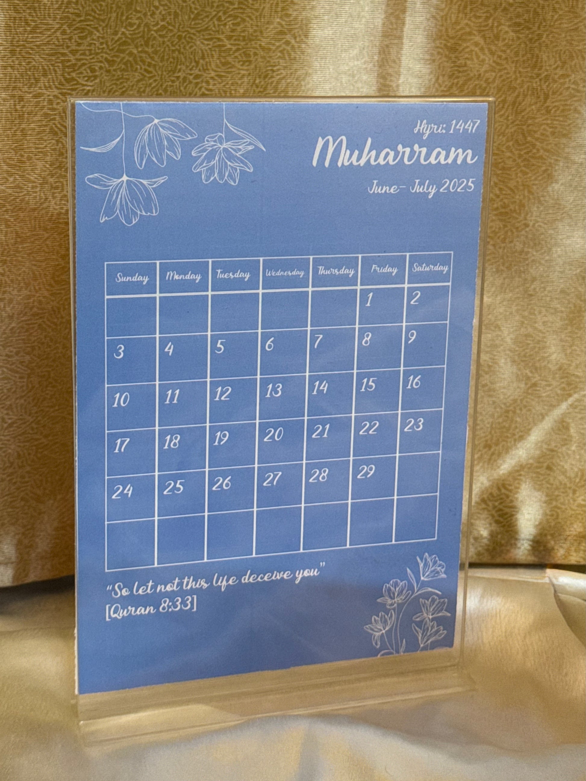 Hijri Desk Calendar – 1447 AH The Antique Treasure (tatjournals)