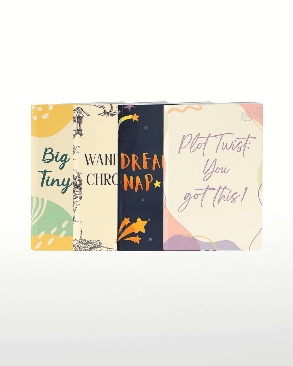 Pocket Positivity Set Pack of 4  Quirky Pocket Journals to Brighten Your Day - The Antique Treasure (tatjournals)