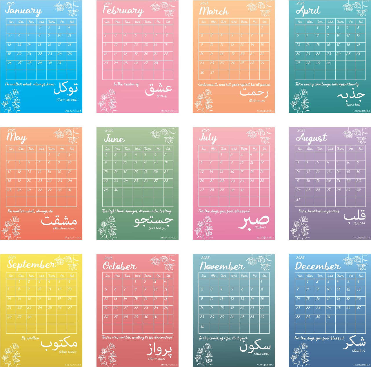 2025 affirmation calender The Antique Treasure (tatjournals)