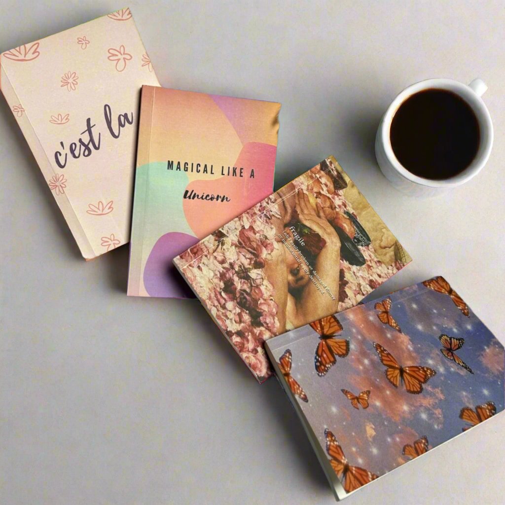 Whimsy Set – Pack of 4 Mini Journals for Dreamers & Feelers The Antique Treasure (tatjournals)