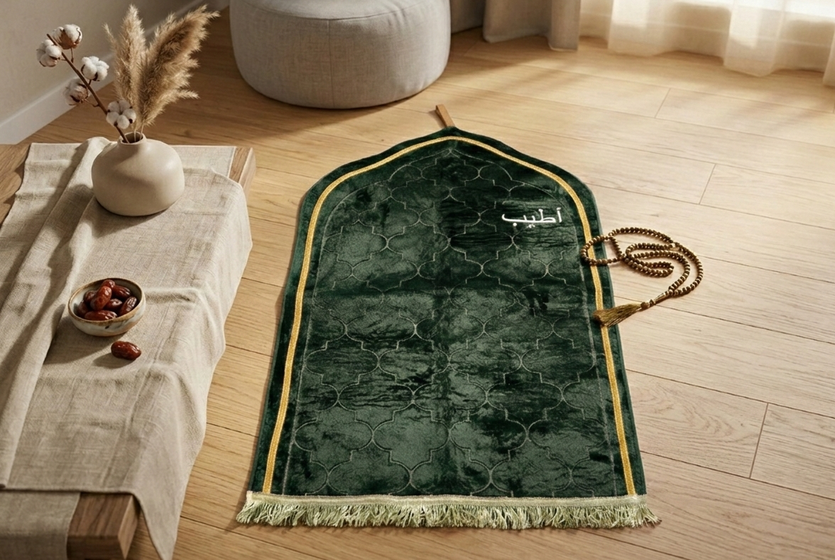 Personalised Prayer Mat | Custom Janamaaz with Name