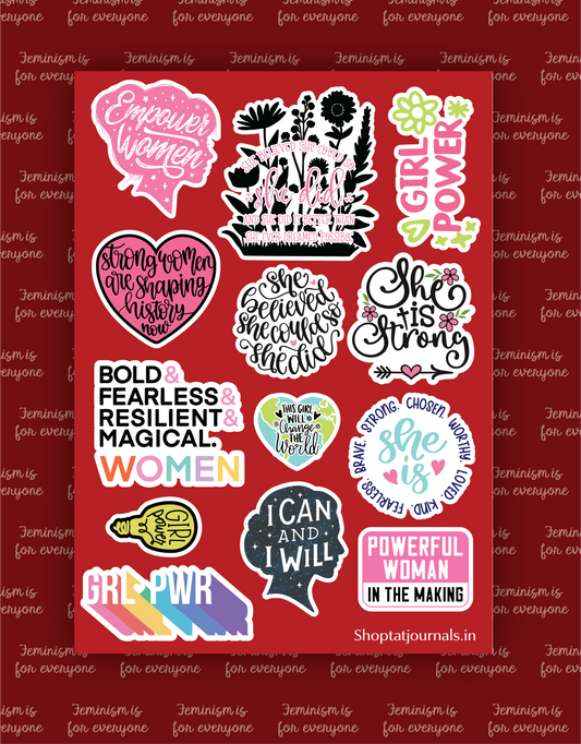 Empower Her sticker sheet