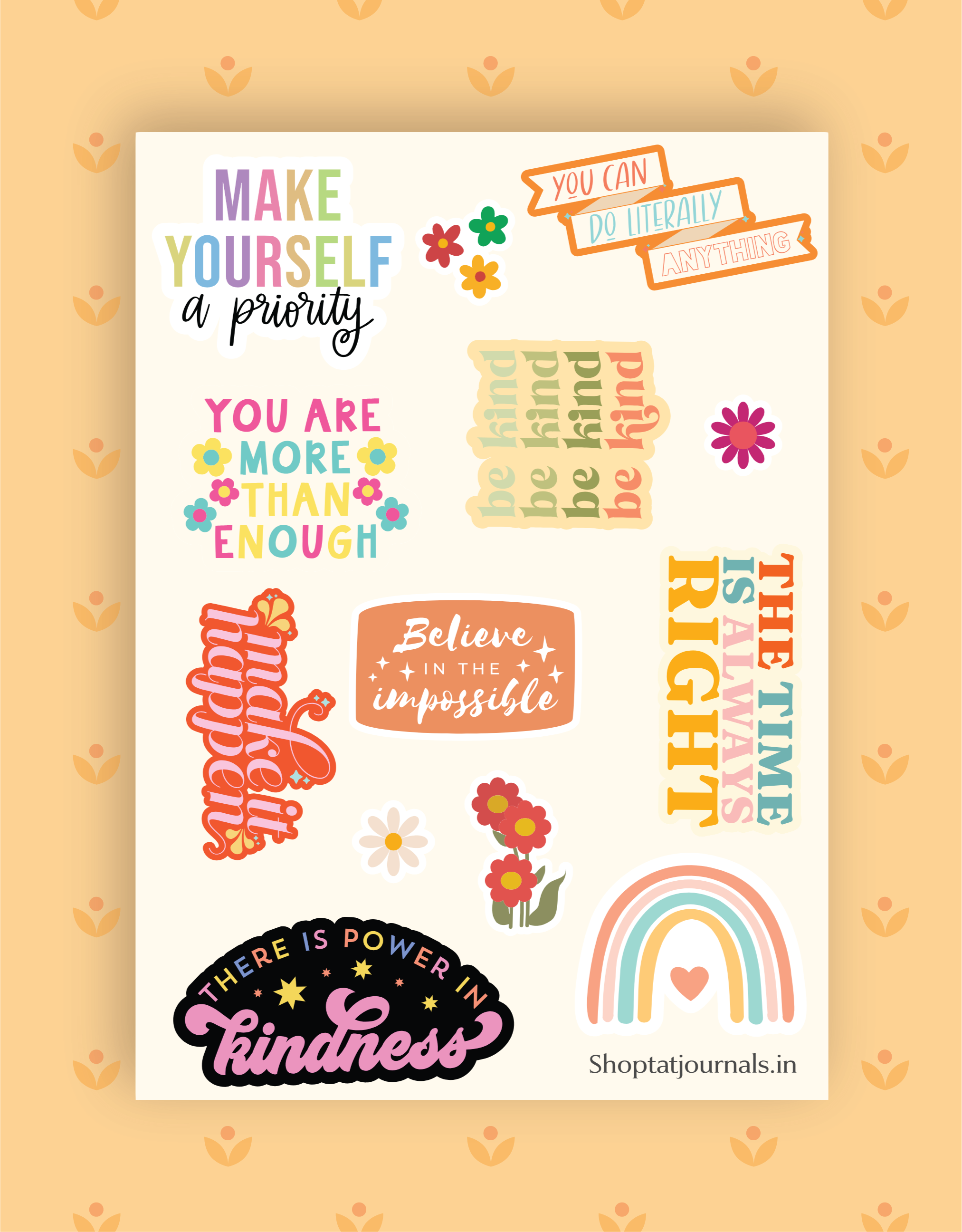 Positive Sticker Sheets Affirmation Sticker Sheet – Motivational & Positive Quotes – The ...
