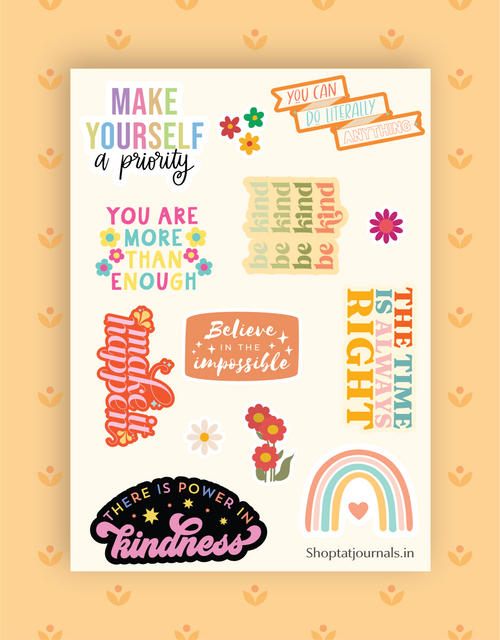 Affirmation Sticker Sheet – Uplifting & Motivational The Antique Treasure (tatjournals)